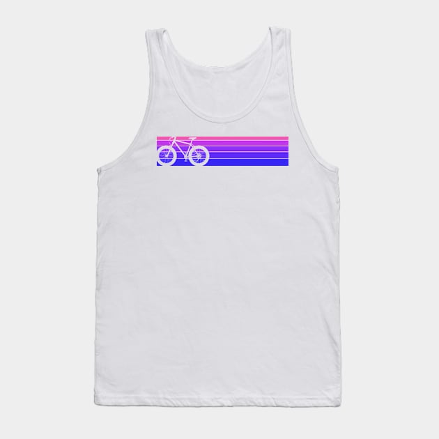 Fat Tire Bike Retro Stripes Tank Top by TheWanderingFools